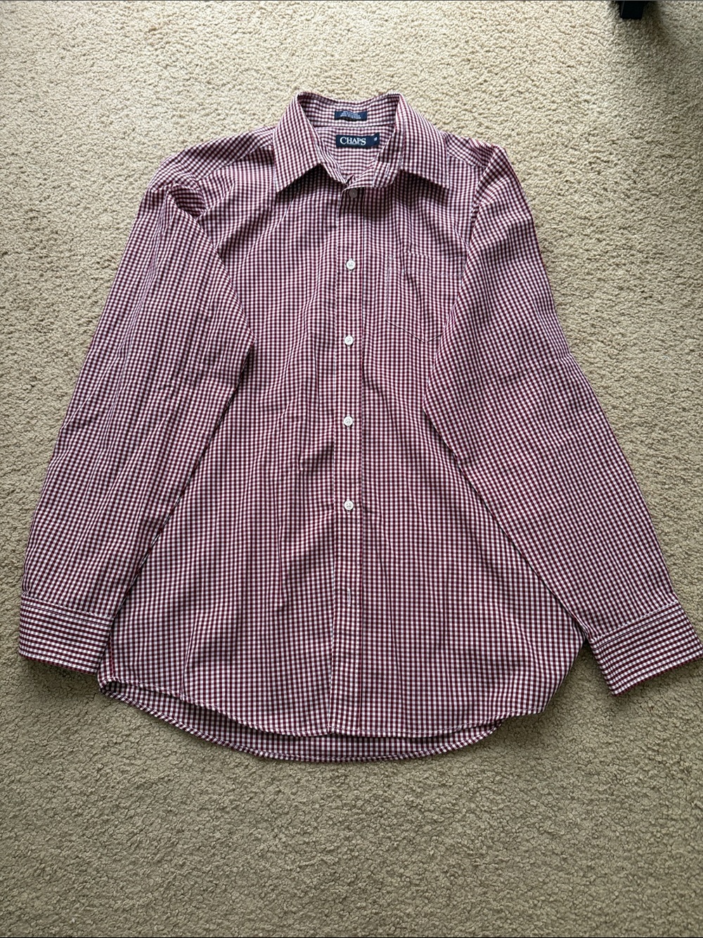 Chaps Men's Red Dress Shirt